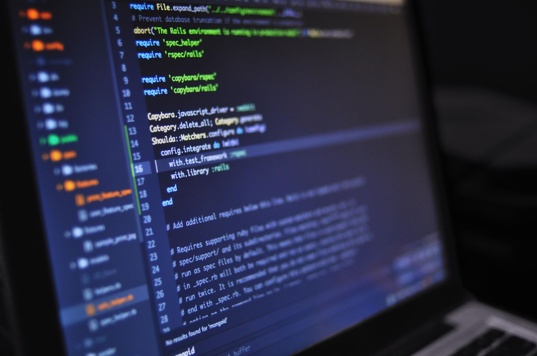 Developer working with containers and Docker configuration in a terminal window